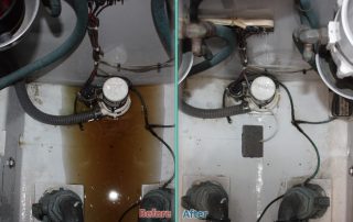 Side-by-side of a wet bilge and a dry bilge