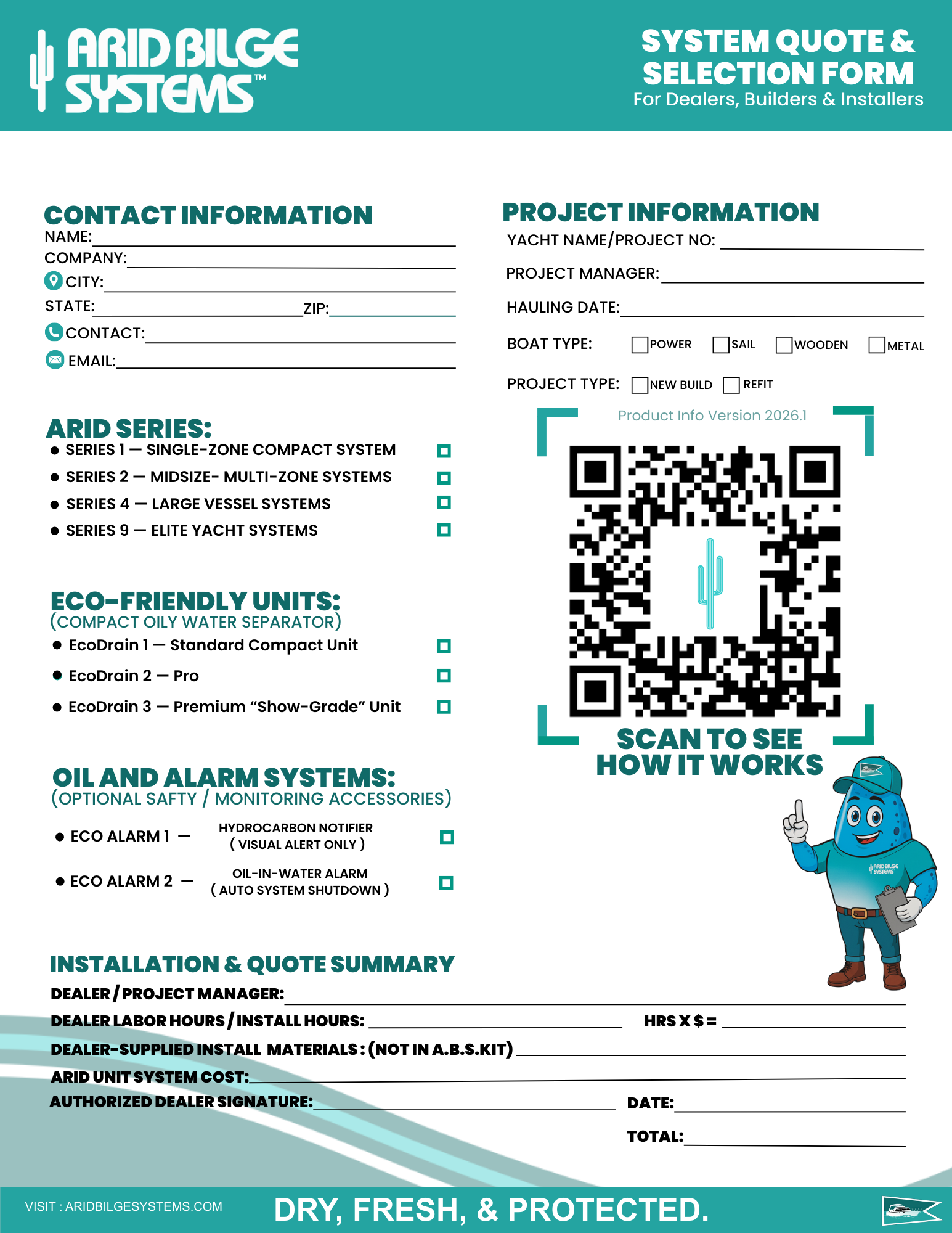 Arid Bilge Systems Certified Dealer QR Sample