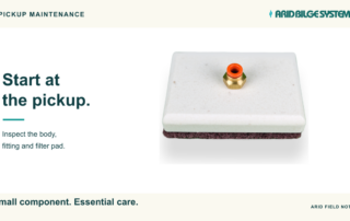 An Arid square pickup and its filter pad.