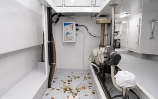 Example of debris in the bilge surrounding the pick up.