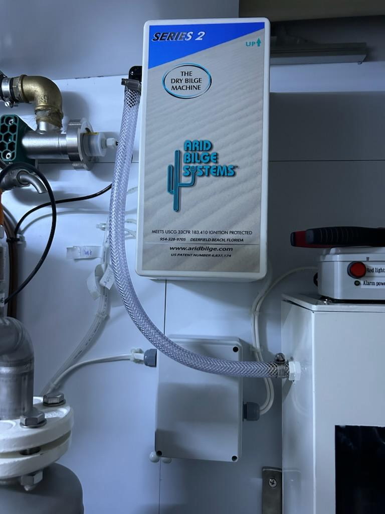 Arid Bilge Systems Series 2 - installed and providing dry, protected service to minimize reesigual water damage.