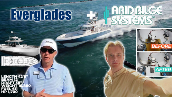 Everglades Boats and Arid Bilge Systems interview thumbnail with before-and-after bilge photographs.