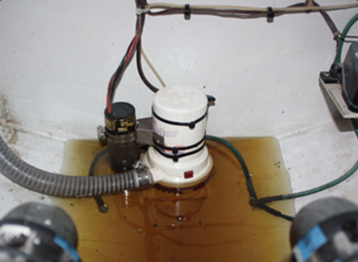 Archived before photograph: Bilge-pump compartment.